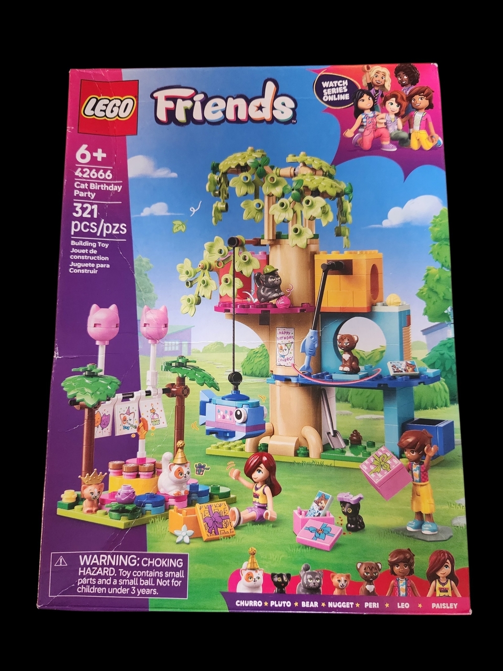 LEGO Friends Cat Birthday Party & Tree House Set (42666) - 321 PCS - NEW IN BOX